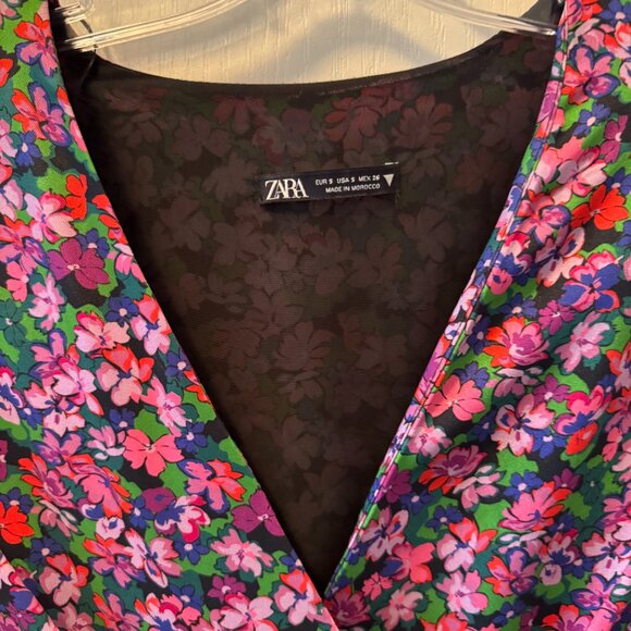 Zara flowered mini dress - Picture 5 of 6